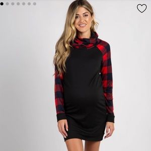 Pinkblush Buffalo Plaid Maternity Dress